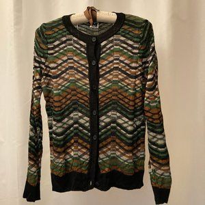 Missoni Women’s Black, White, Green & Brown Butto… - image 1